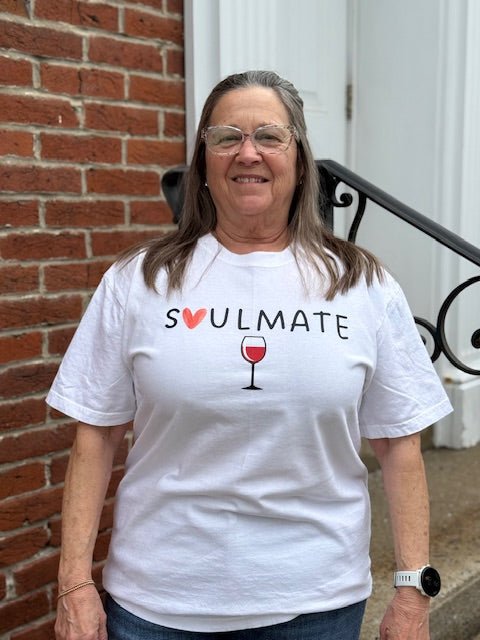 Wine is my Soulmate T-shirt - Juli's Wearable Art