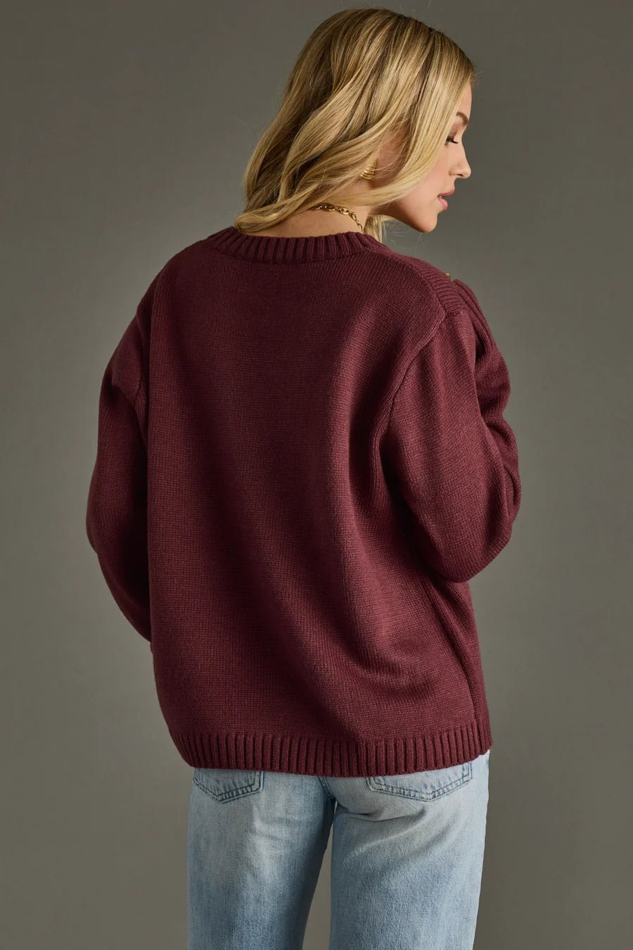 Wine Knit “Wine Weather” Sweater - Juli's Wearable Art