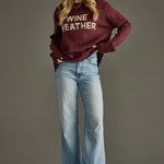 Wine Knit “Wine Weather” Sweater - Juli's Wearable Art