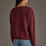 Wine Season Sweater | Burgundy + Light Pink - Juli's Wearable Art
