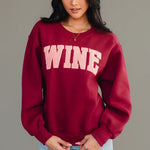 Wine Sweatshirt | Burgundy + Rose Mauve - Juli's Wearable Art