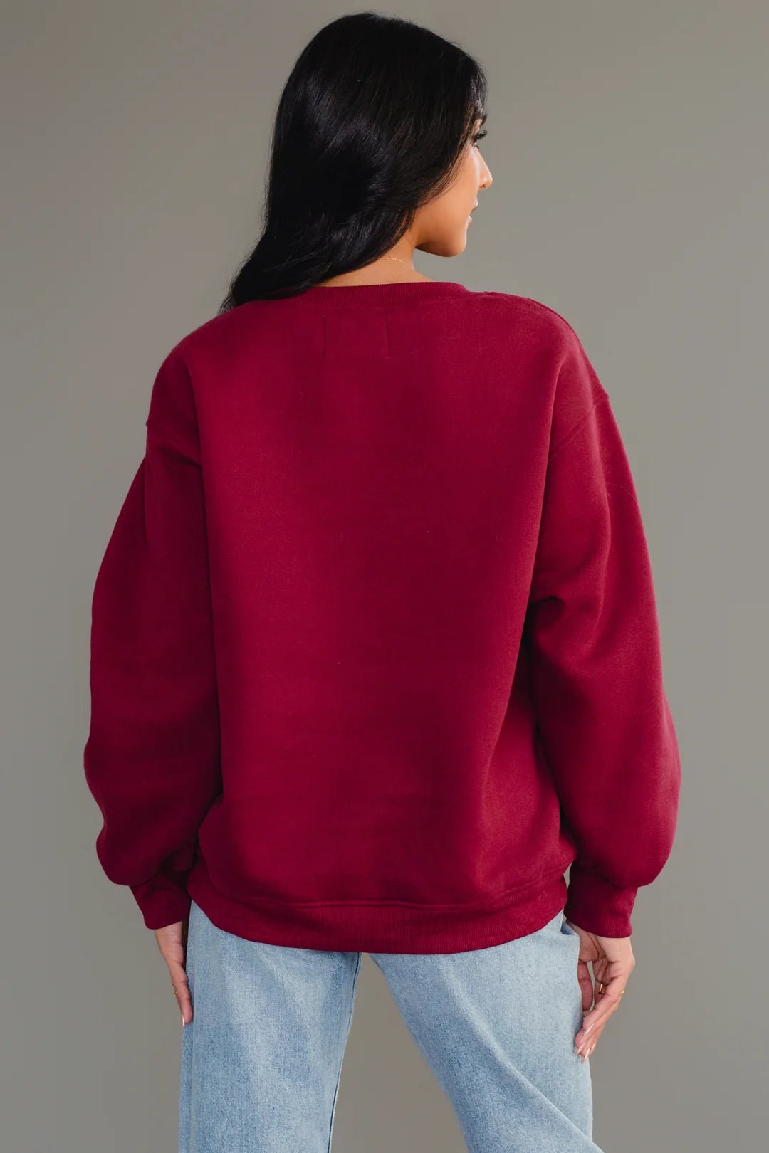 Wine Sweatshirt | Burgundy + Rose Mauve - Juli's Wearable Art