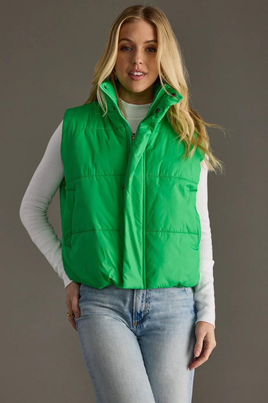 World Traveler Vest – Bright Green - Juli's Wearable Art