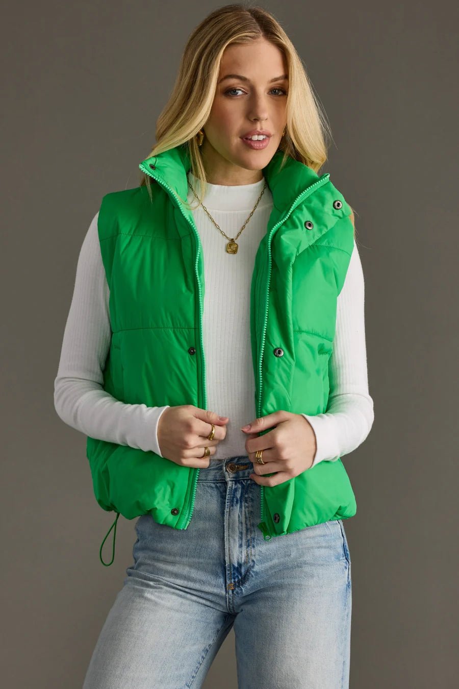 World Traveler Vest – Bright Green - Juli's Wearable Art