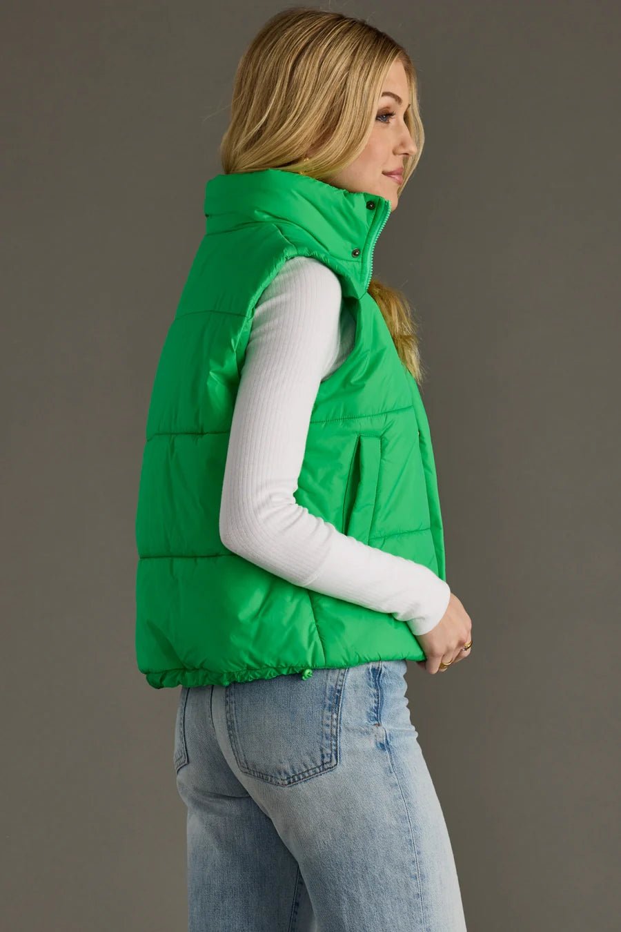 World Traveler Vest – Bright Green - Juli's Wearable Art