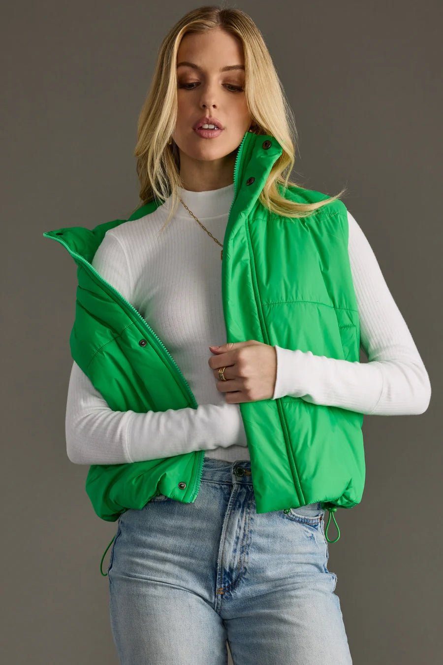 World Traveler Vest – Bright Green - Juli's Wearable Art