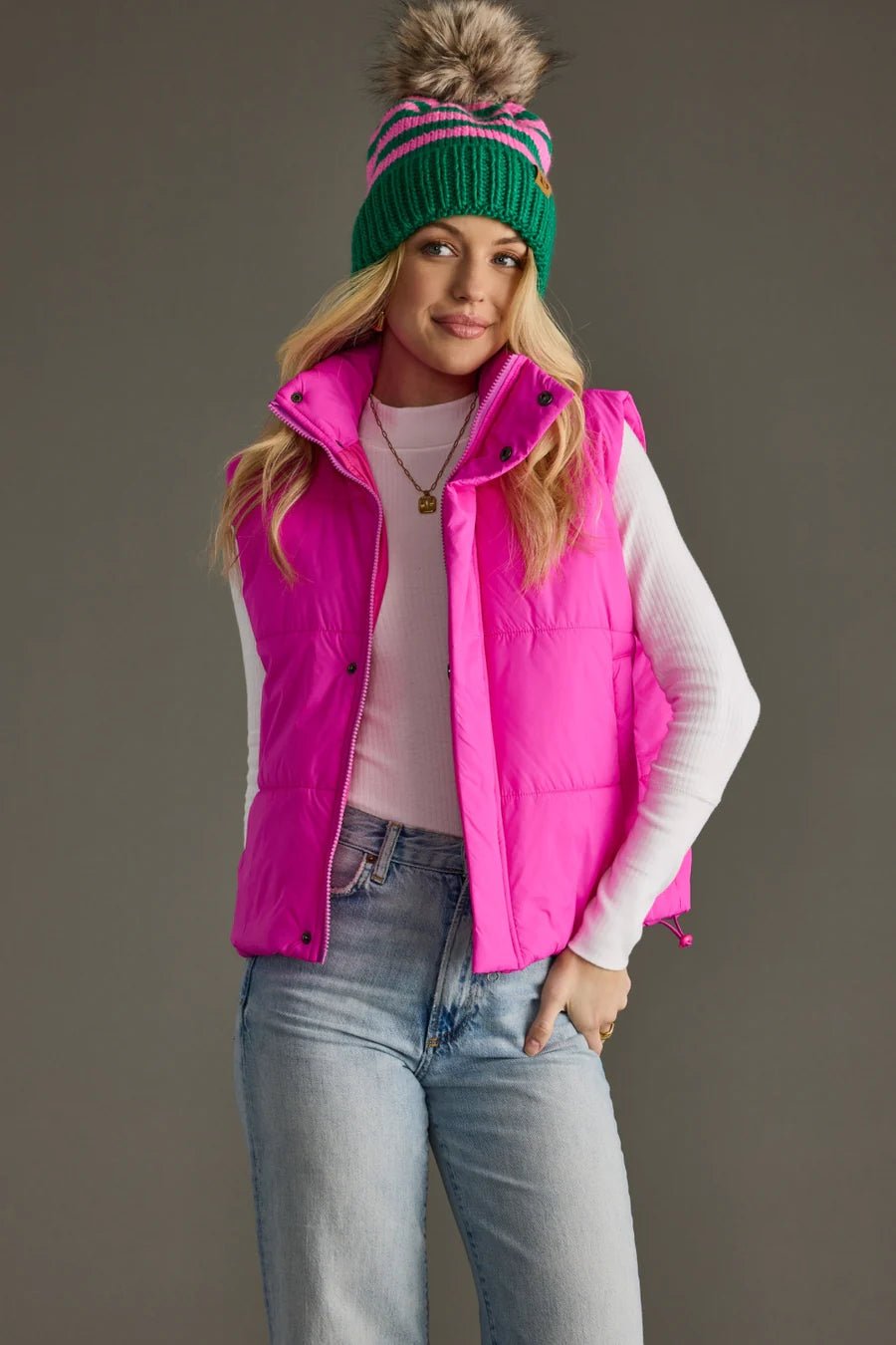 World Traveler Vest – Bright Pink - Juli's Wearable Art