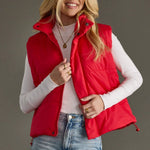 World Traveler Vest – Bright Red - Juli's Wearable Art