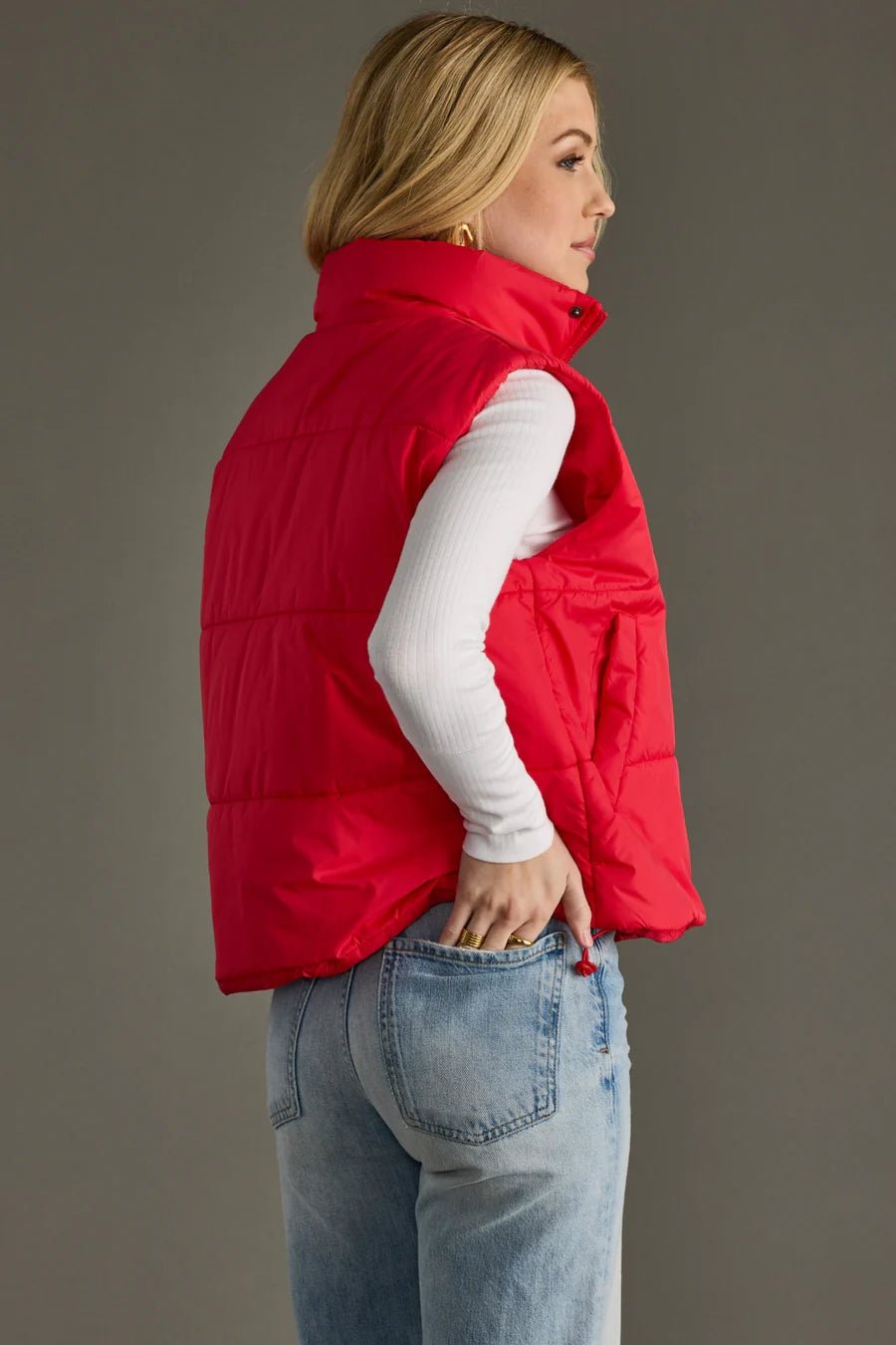 World Traveler Vest – Bright Red - Juli's Wearable Art
