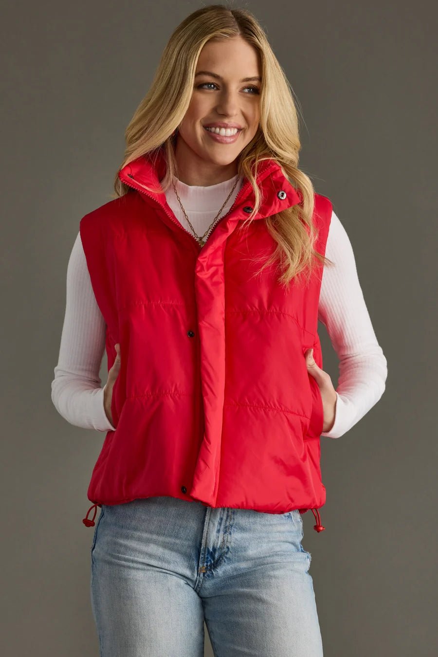 World Traveler Vest – Bright Red - Juli's Wearable Art