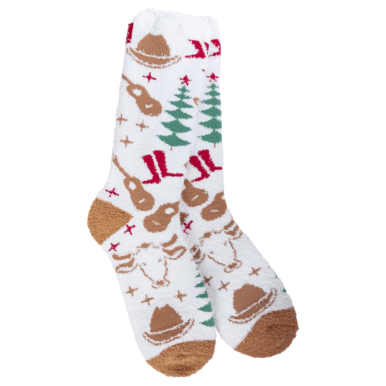 World's Softest Country Christmas Cozy Crew Socks - Juli's Wearable Art