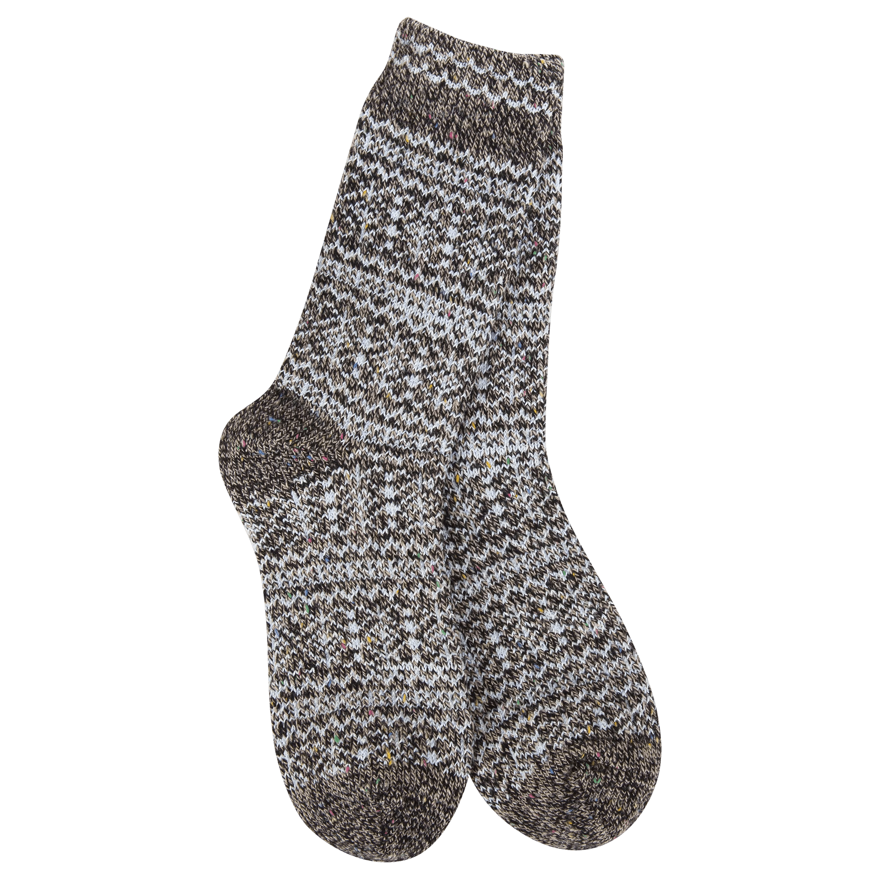 World's Softest Holiday Confetti Crew Socks | Blue Dark Confetti