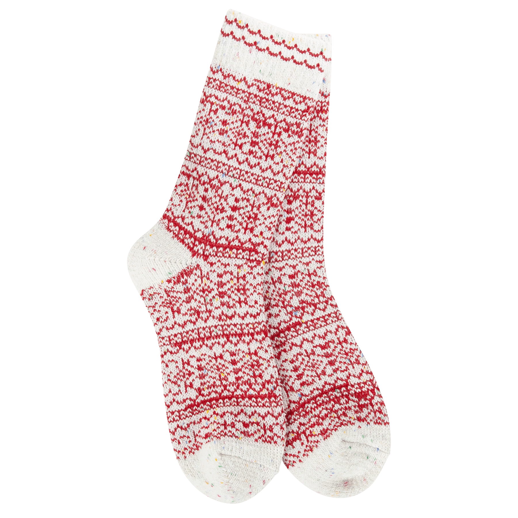 World's Softest Holiday Confetti Crew Socks | Peppermint Confetti