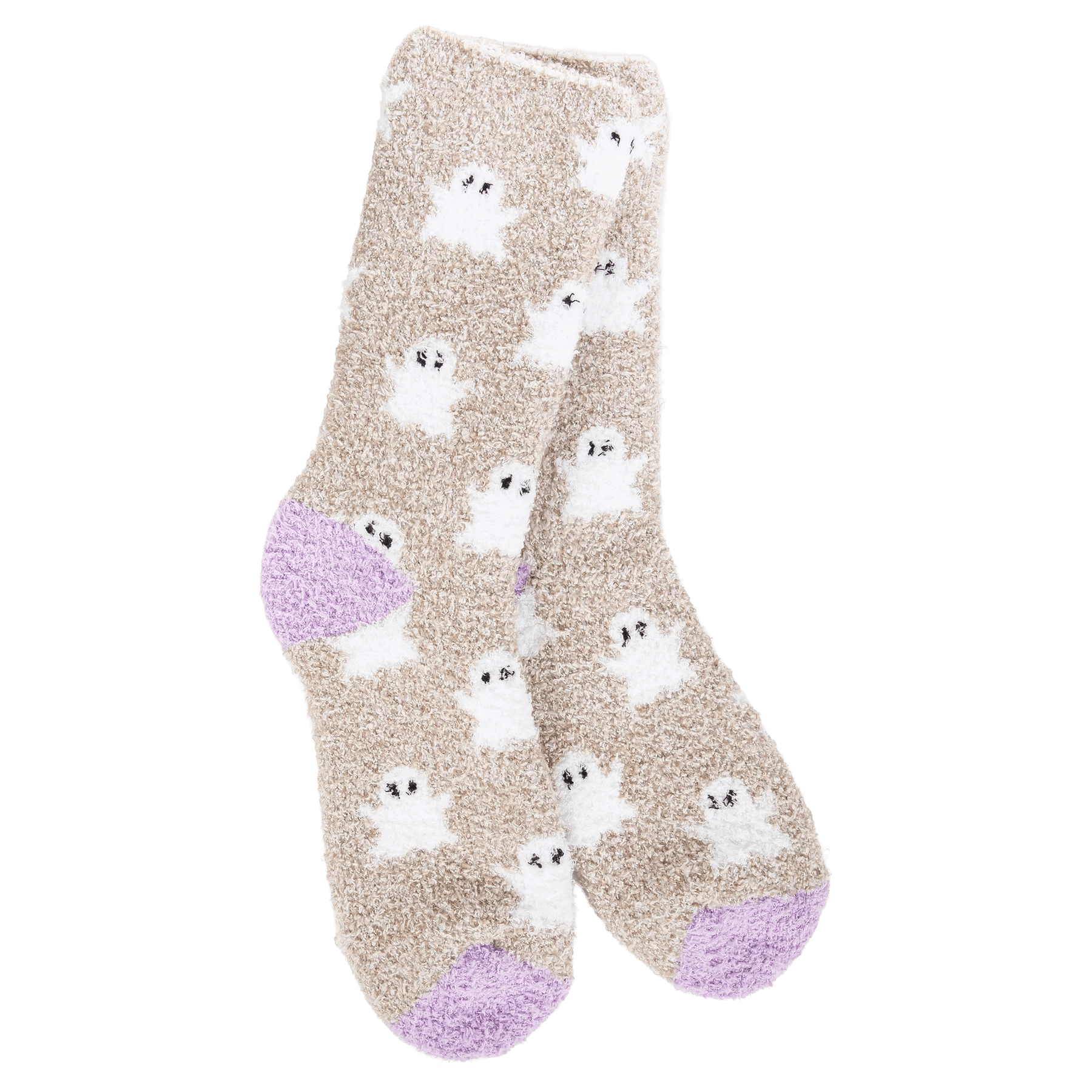 World's Softest Socks- Holiday Knit Pickin' Fireside Crew | Ghostly - Juli's Wearable Art