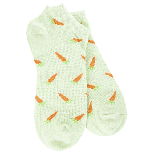 World's Softest Weekend Garden Low Socks | Carrots - Juli's Wearable Art