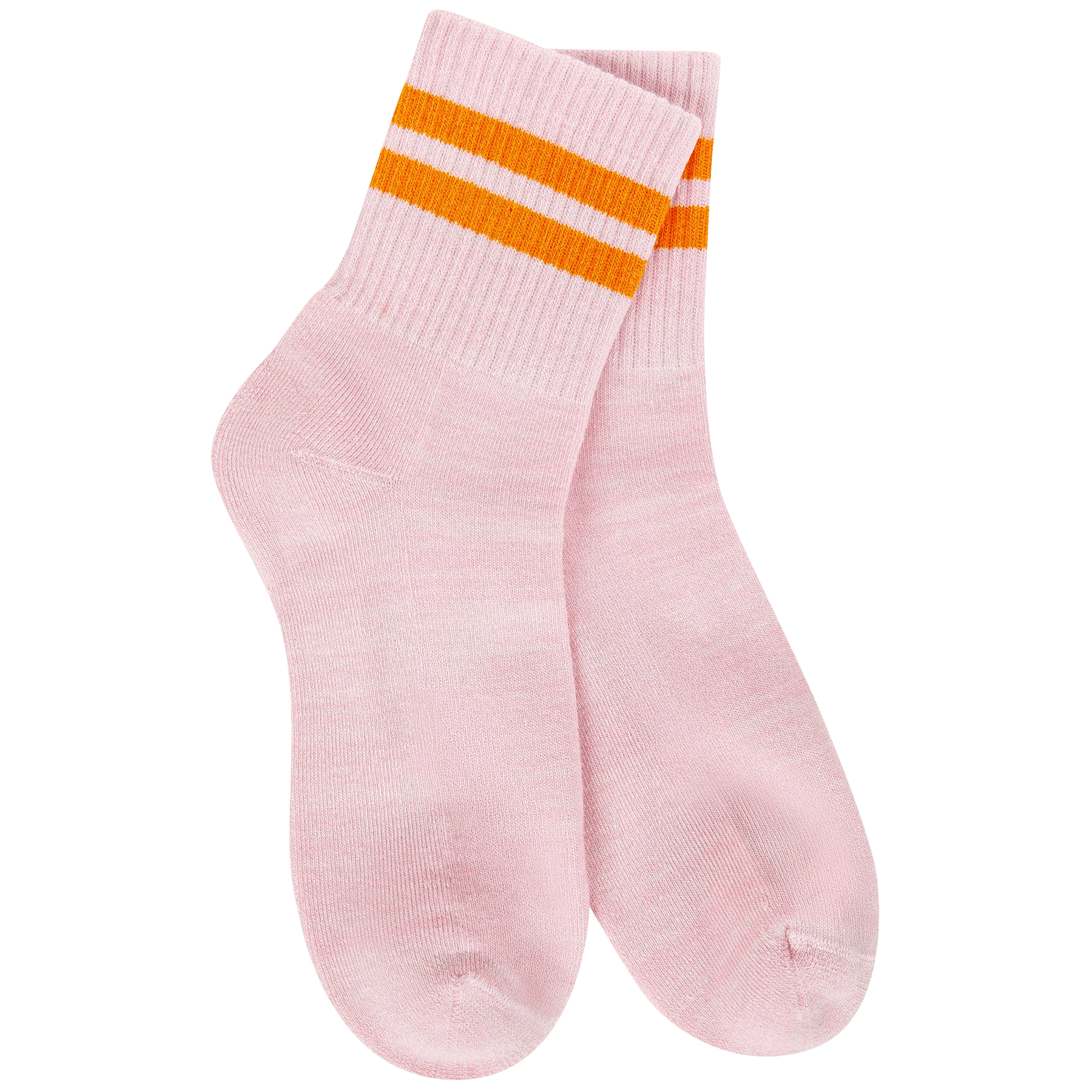 World's Softest Weekend Rugby Mini Crew Sport Socks | Rose + Carrot Stripe - Juli's Wearable Art