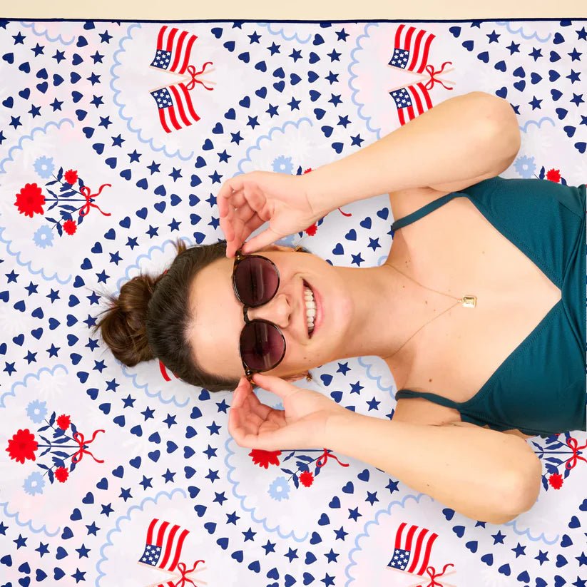 XL Quick - Dry Beach Towel | All American Darling - Juli's Wearable Art