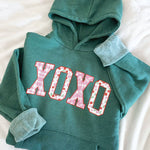 XOXO Pattern Hoodie Pullover Sweatshirt - Juli's Wearable Art