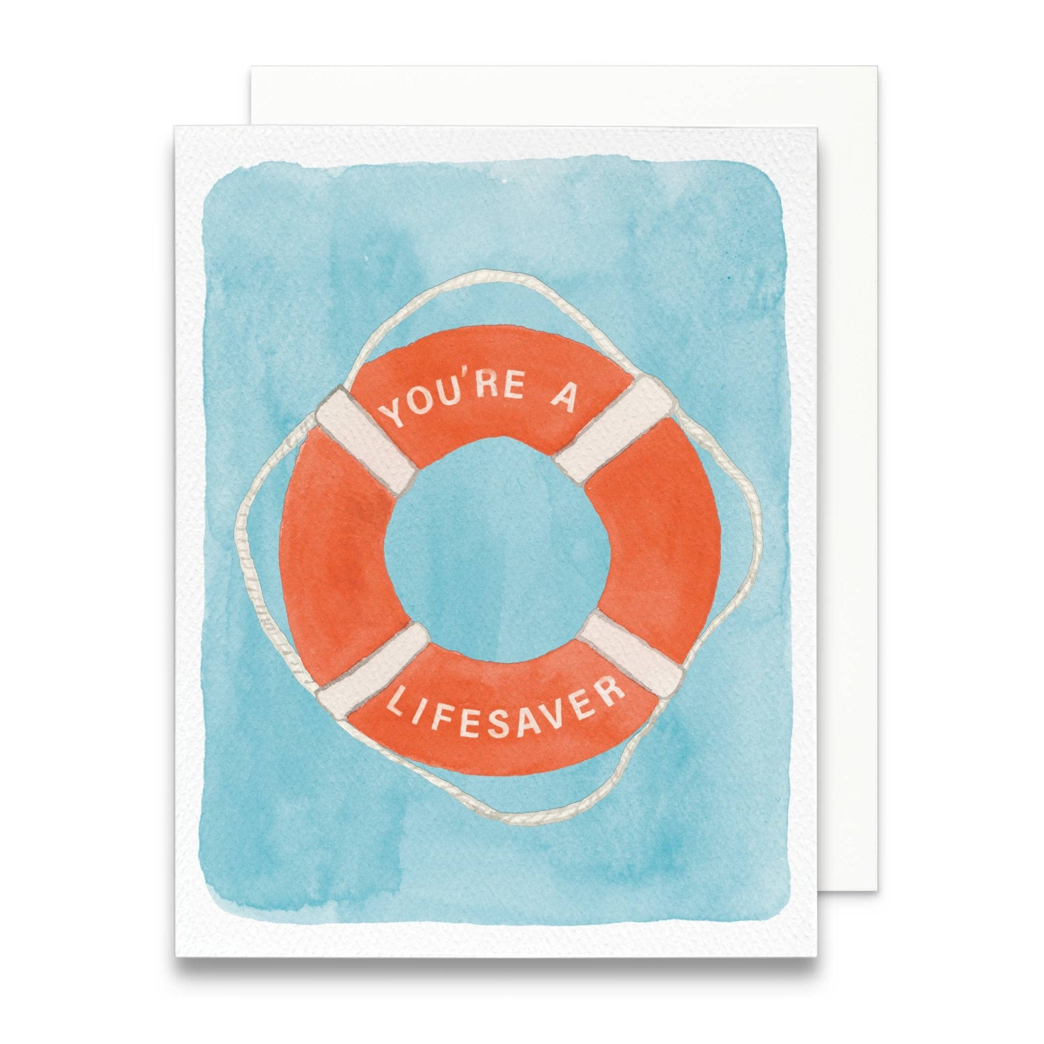You're a Lifesaver Greeting Card | Coastal Thank You Card - Juli's Wearable Art