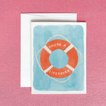 You're a Lifesaver Greeting Card | Coastal Thank You Card - Juli's Wearable Art