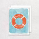 You're a Lifesaver Greeting Card | Coastal Thank You Card - Juli's Wearable Art