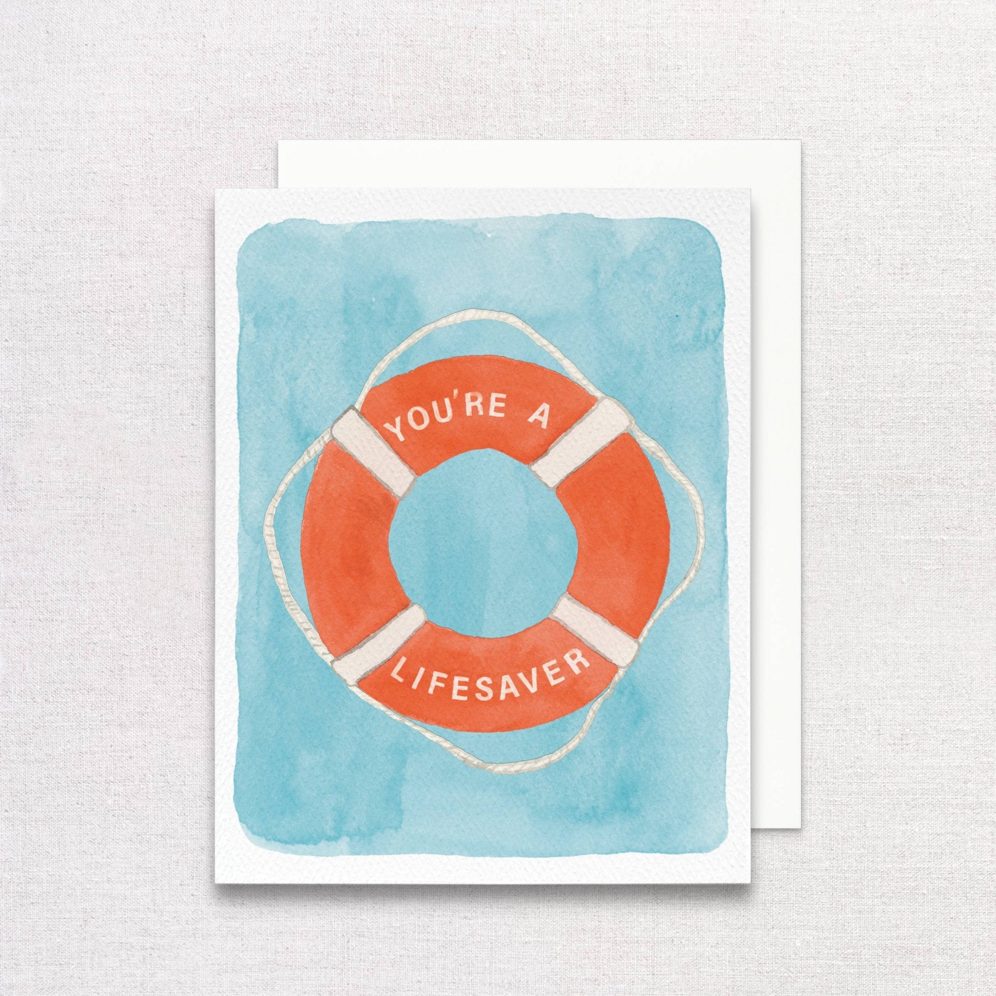 You're a Lifesaver Greeting Card | Coastal Thank You Card - Juli's Wearable Art