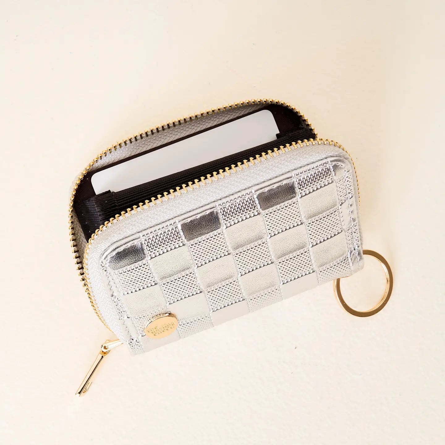 Zip Around Wallet - Metallic Silver - Juli's Wearable Art