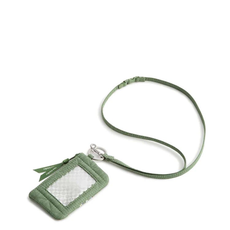 Zip ID Pouch w/Breakaway Lanyard | Premium Cotton | Vineyard Green Chambray - Juli's Wearable Art