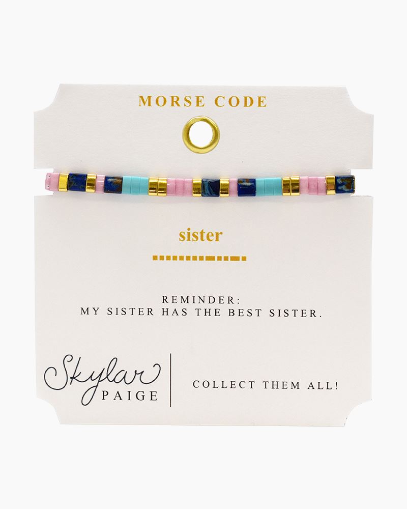 Skylar Paige - "Note to Self" - Morse Code Tila Beaded Bracelets