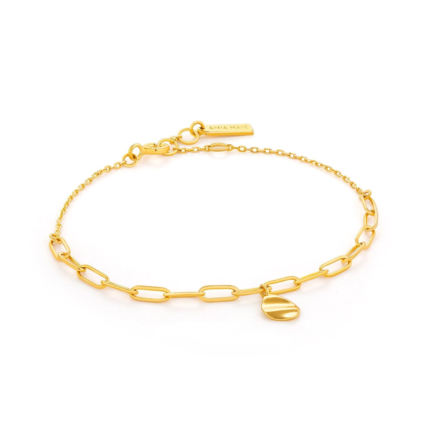 Ania Haie Crush Disc Bracelet in Gold