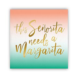 Foil Beverage Napkins - Senorita Margarita