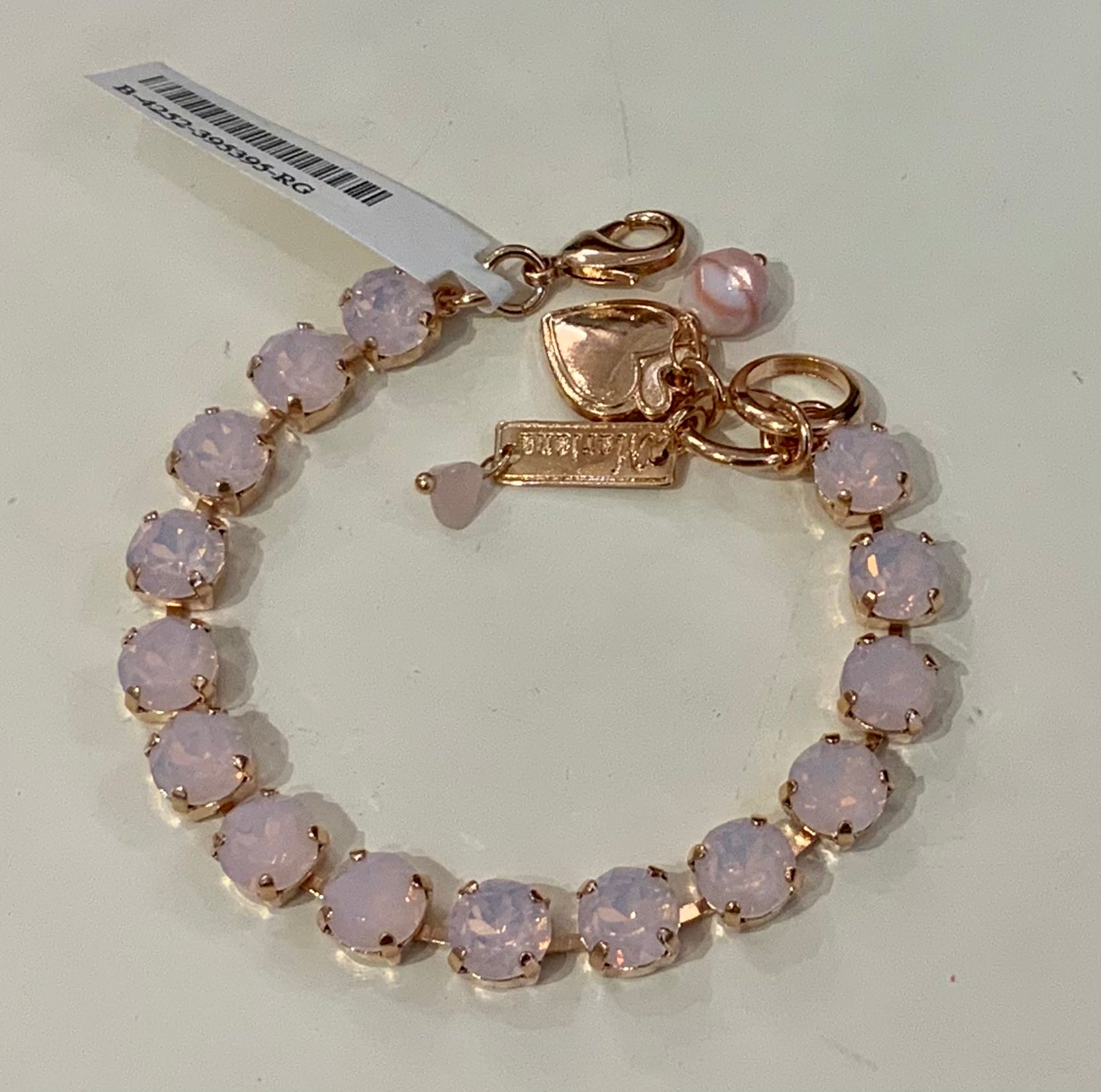 Mariana Rose Gold Must-Have Everyday Crystal Bracelet in "Pink Opal"