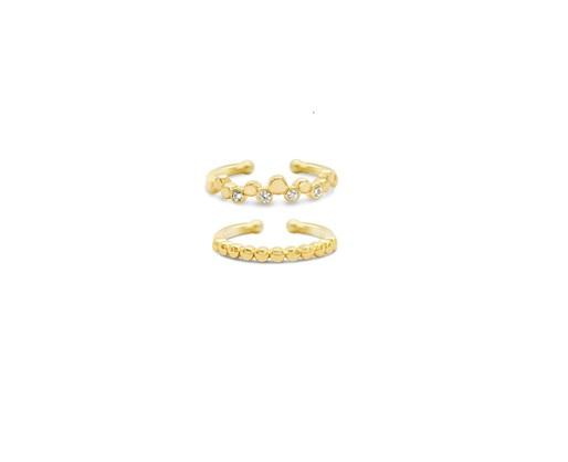 Stia Pretty Little Ring Gold Simple Stack Boxed Set