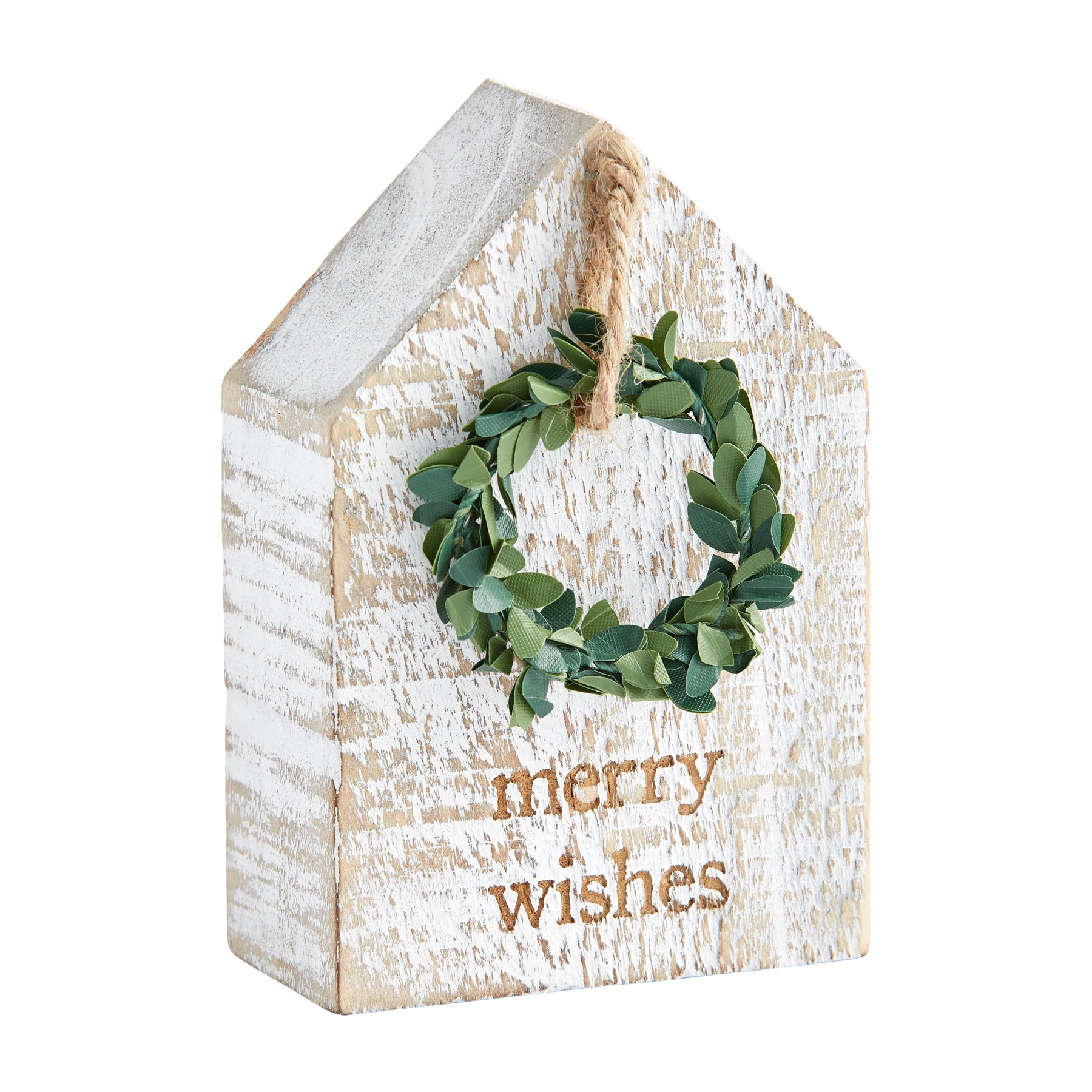 Mudpie Merry Wishes Wreath Home Plaque