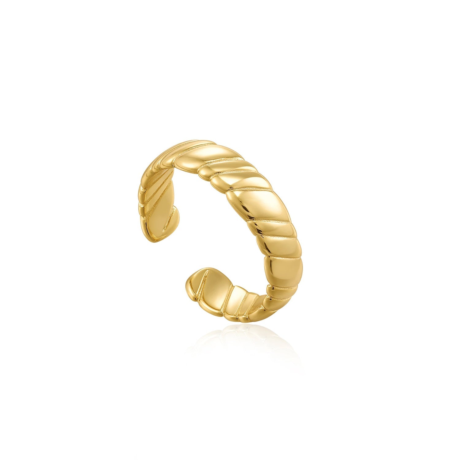 Ania Haie Smooth Twist Wide Band RIngs