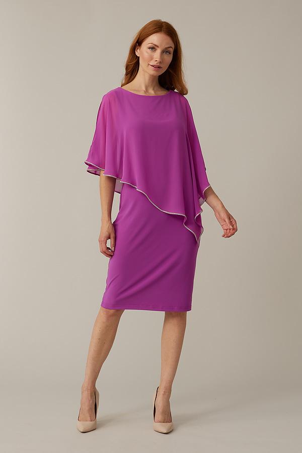 Joseph Ribkoff Tropical Purple Layered Dress Style