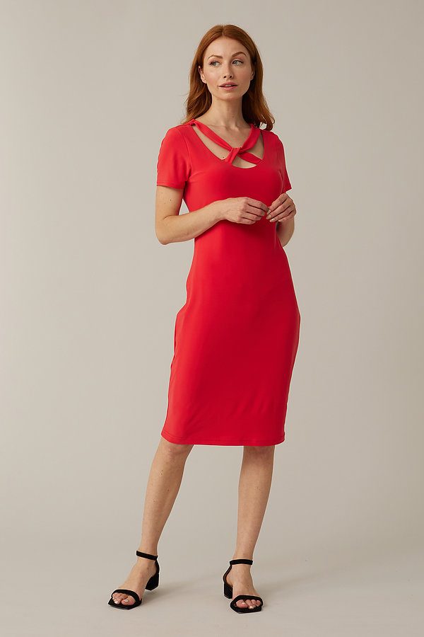 Joseph Rikoff Red Cut-out Neckline Dress