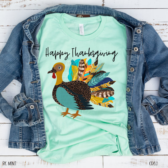 Happy Thanksgiving Turkey graphic tee