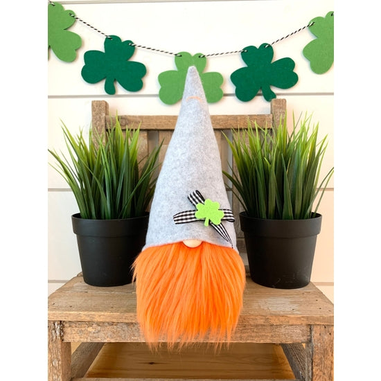 11" Medium Orange St. Patricks Day Gnome, Boy