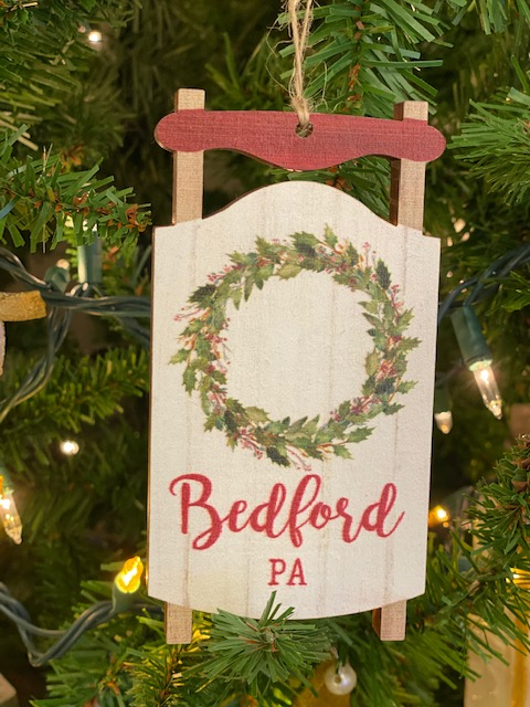 Bedford PA Sled Ornaments