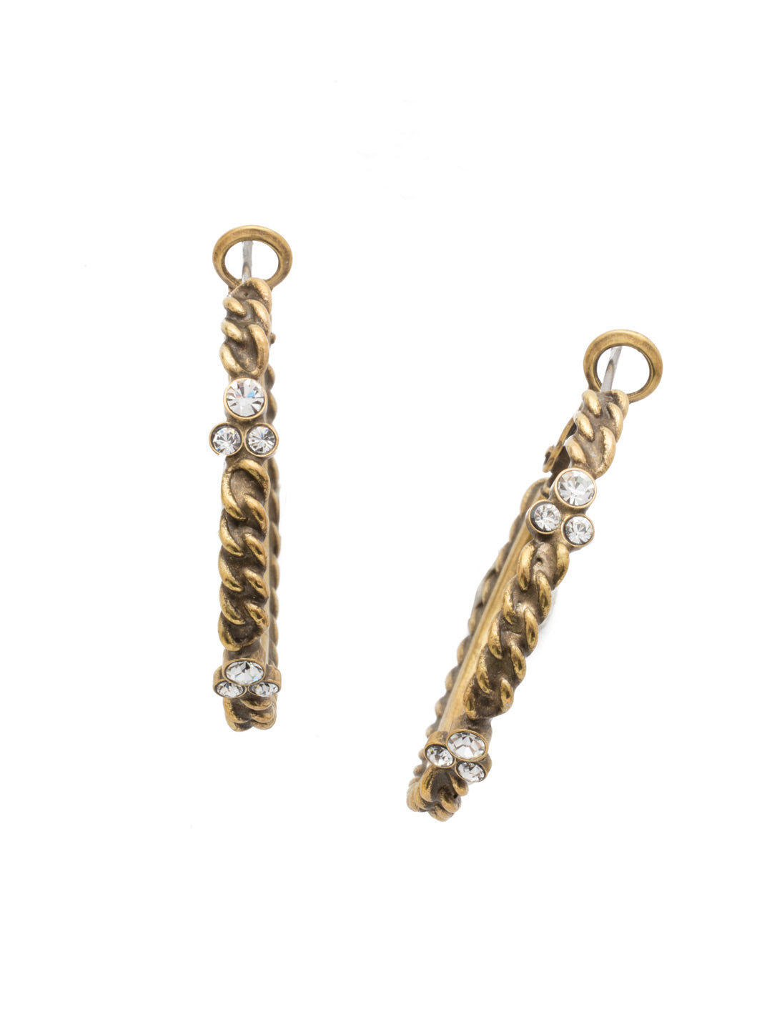 Sorrelli Aerin Antique Gold & Crystal Hoop Earrings