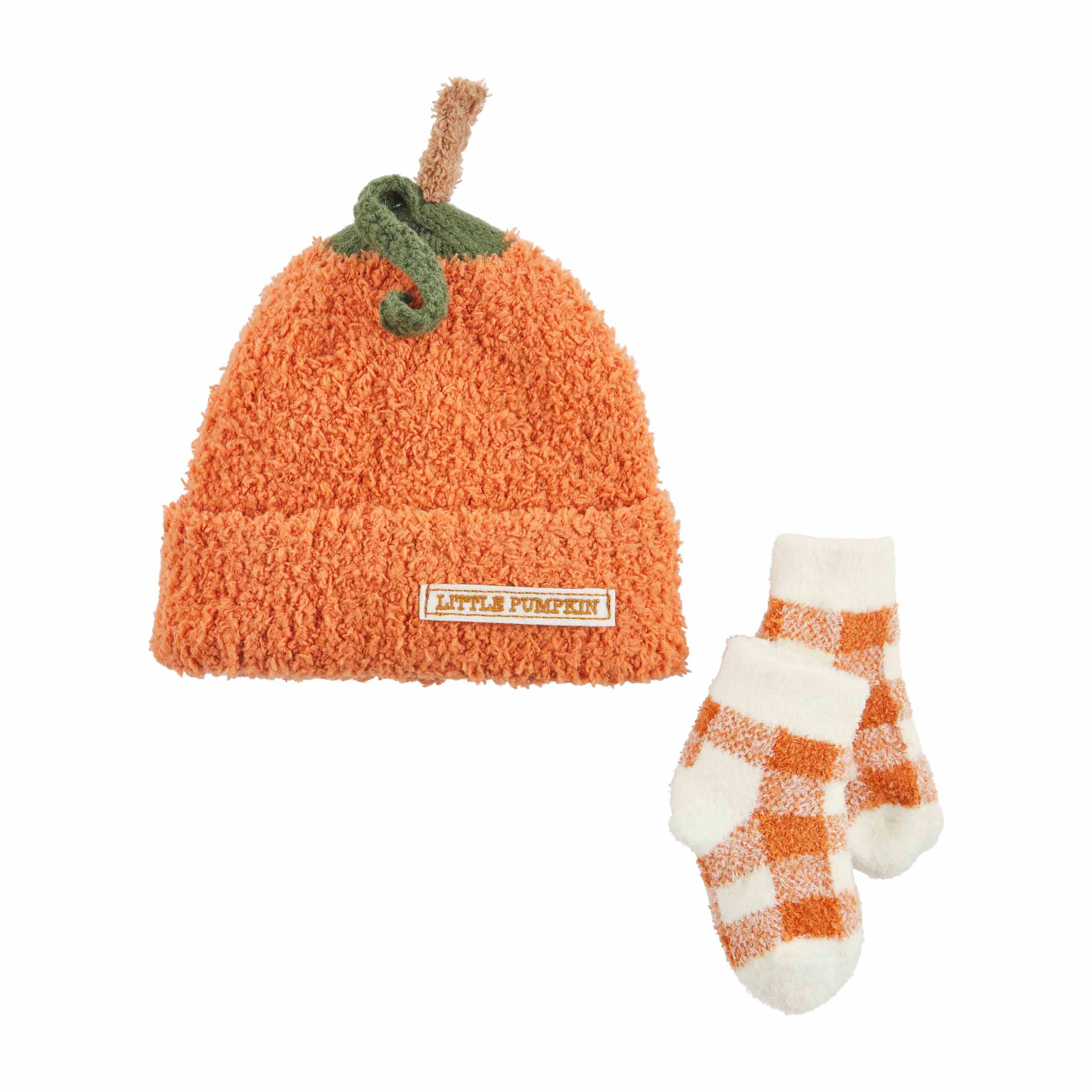 Mudpie Pumpkin Hat & Sock Set