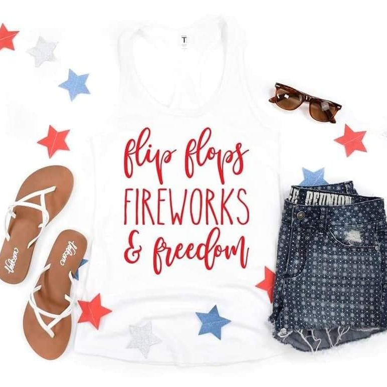 Flip Flops Fireworks and Freedom Tank