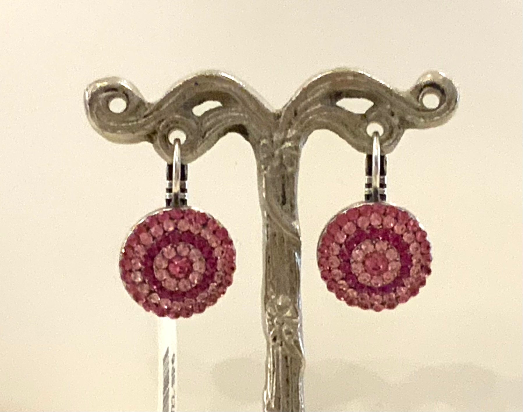 Mariana Silver Plated Extra Luxuroius Pave Leverback Earrings in “Saba”