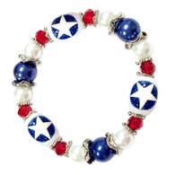 Military Painted Beaded Stretch Bracelets
