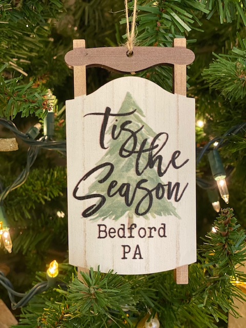 Tis the Season Bedford PA Sled Ornament