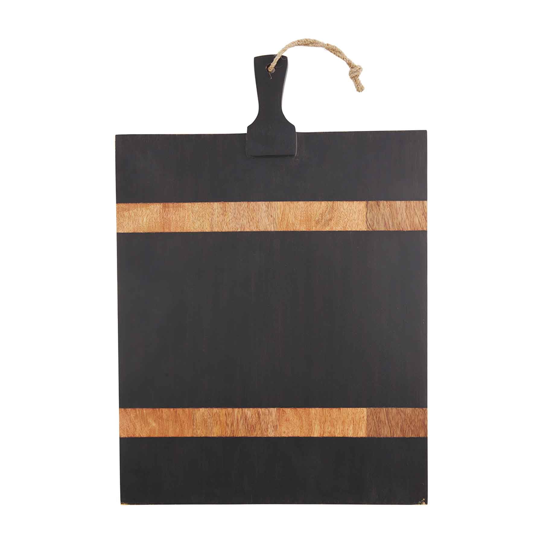 Mudpie Black Wood Strap Board