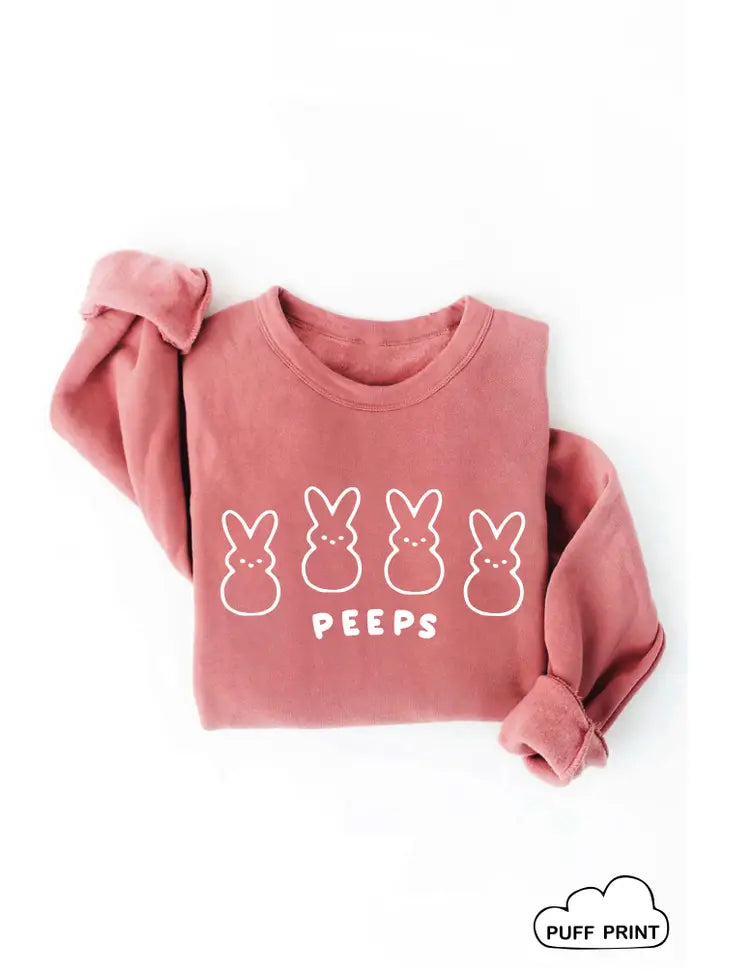 PEEPS Puff Print Graphic Sweatshirt