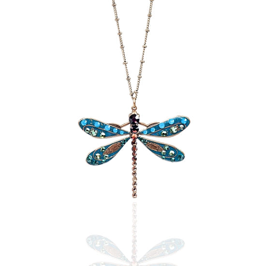 Anne Koplik Bijou Crystal Dragonfly Necklace