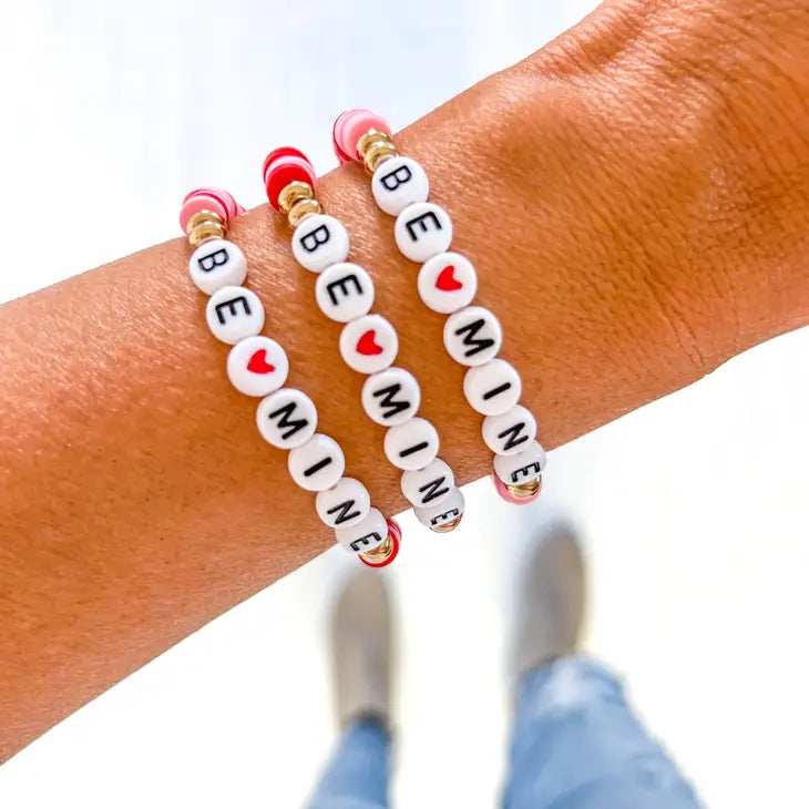 Valentine Word Heishi Bracelets